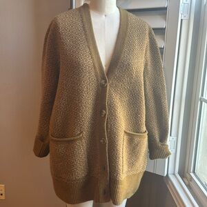 Madewell green cardigan S